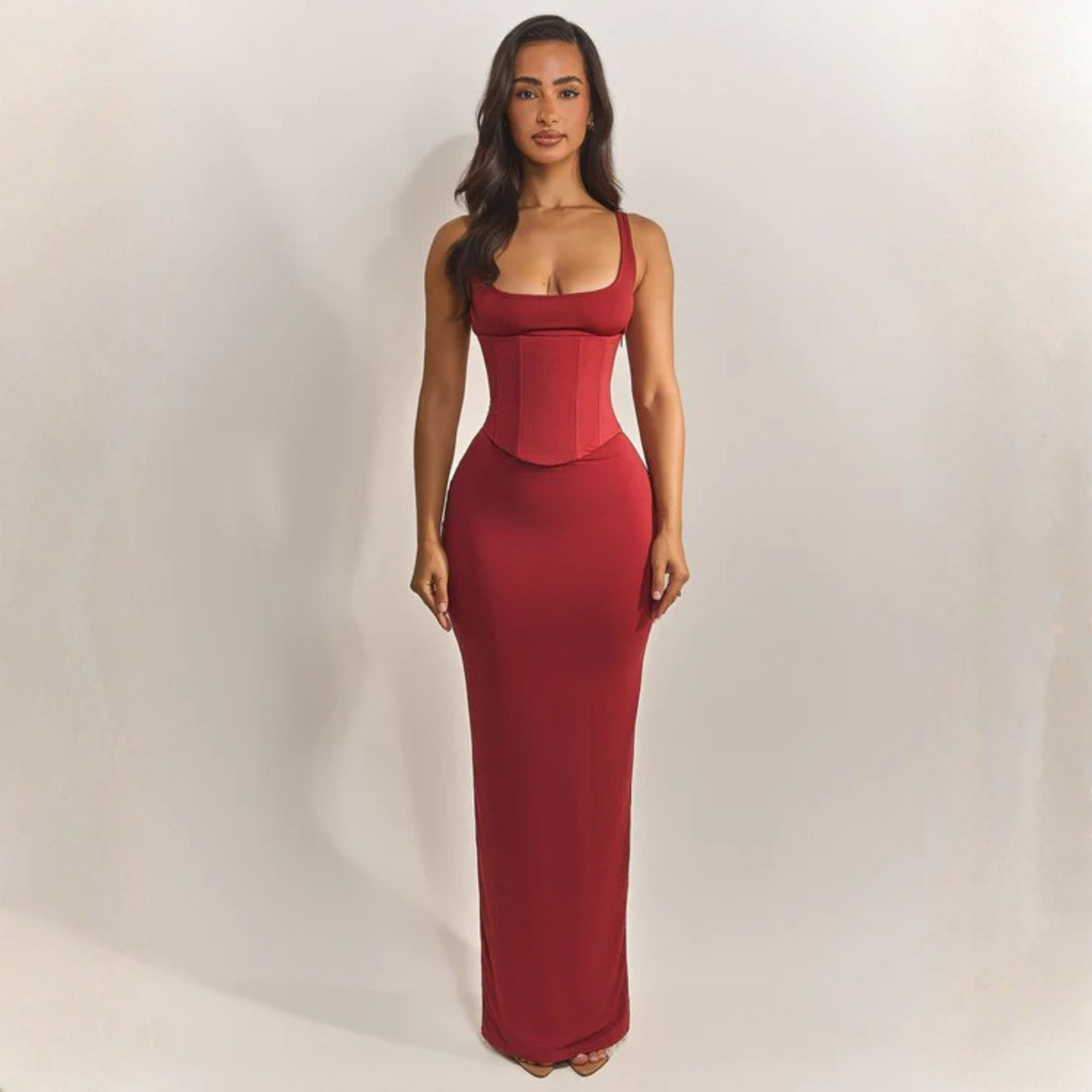 The Sandra Corset Maxi Dress